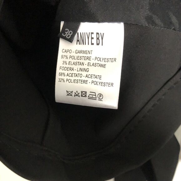 ANIYE BY Blazer Wrap XXS Tie Belt BLACK Made In Italy 38 Longline $424 - Picture 7 of 12